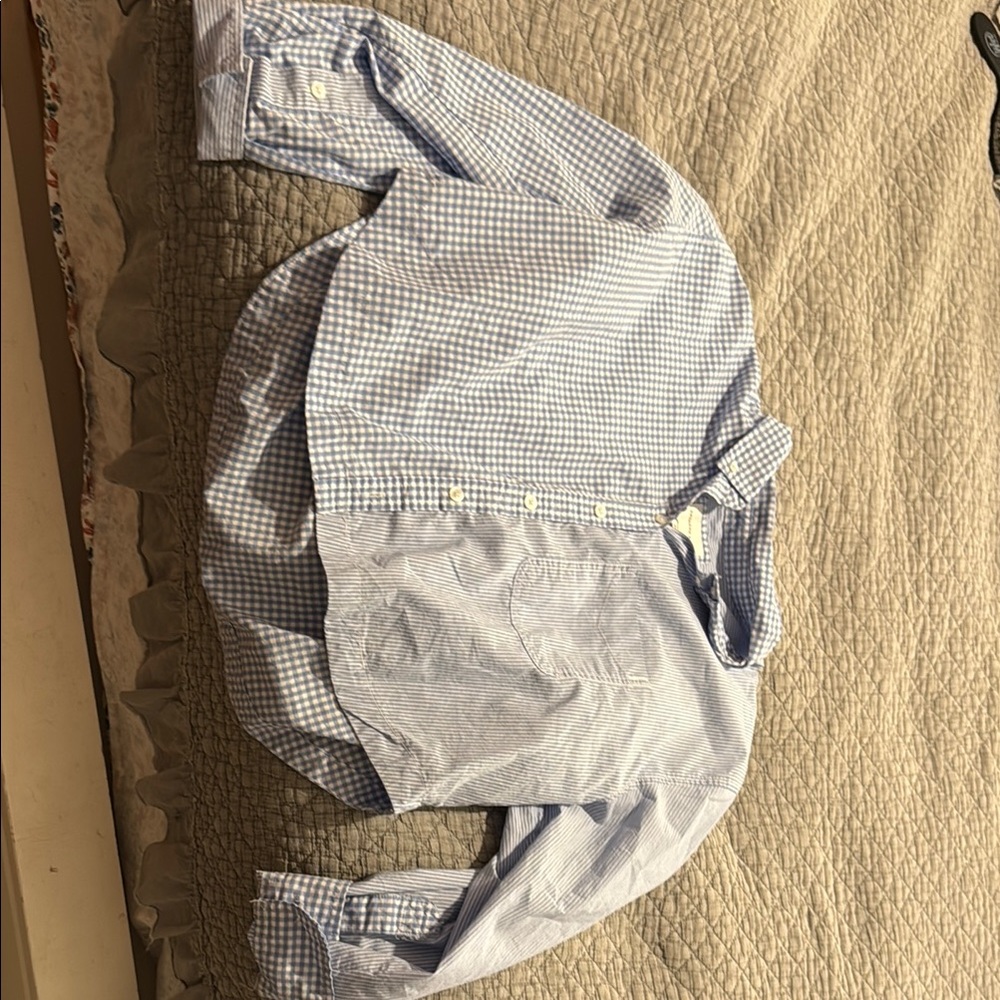 American Eagle Outfitters Blue Casual Button Down Shirt